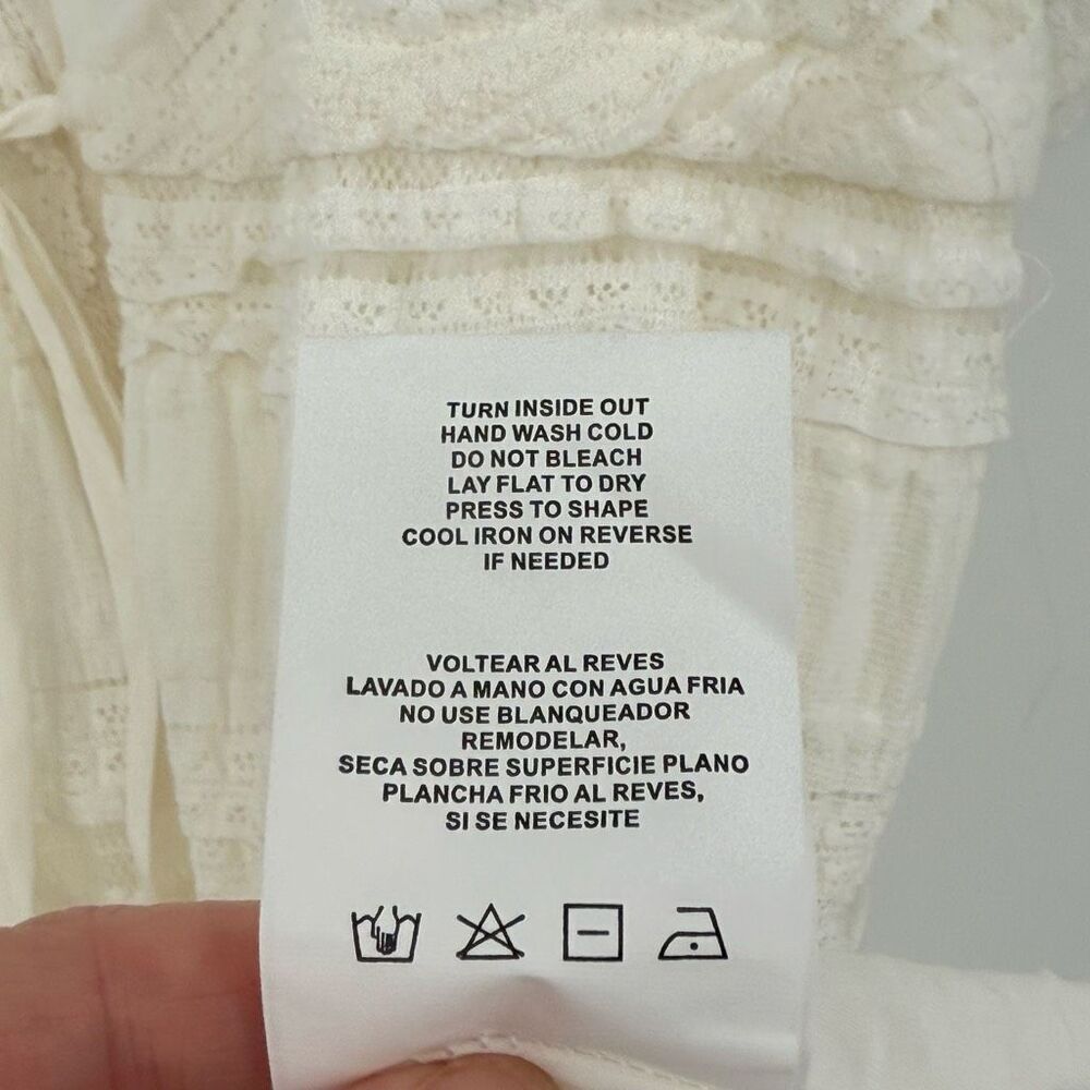 A Collective Story Tiered‎ Button Front Maxi Dress Women Large White Whimsical - Picture 10 of 11